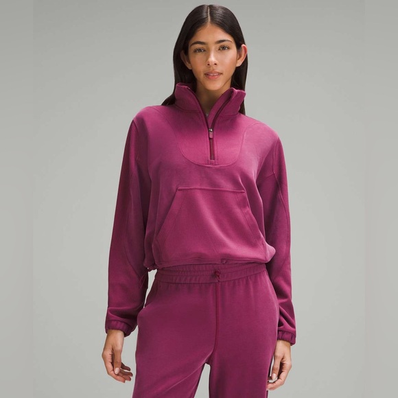 lululemon athletica Tops - Lululemon Brushed Softstreme Ribbed Half Zip Pullover Size: 2